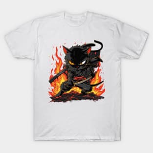 Cat Ninja Mastery Whiskered Agility T-Shirt